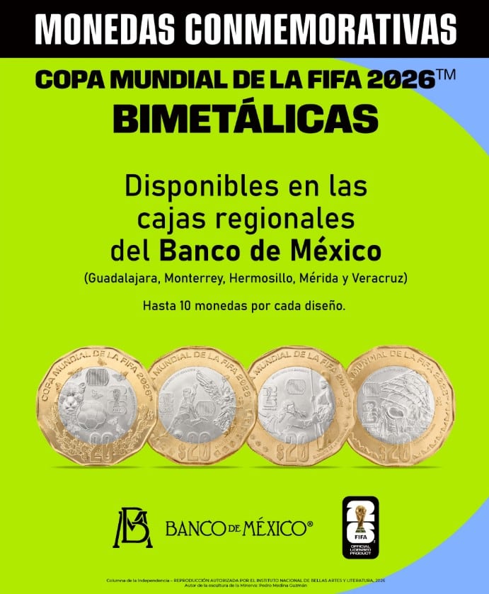 Monedas conmemorativas del Mundial 2026