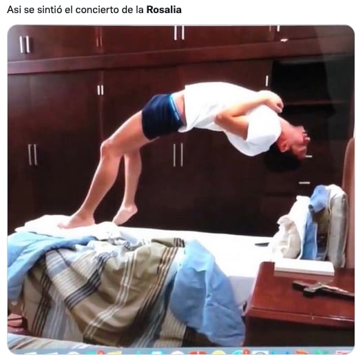 Meme de Rosalía en su concierto de CDMX.