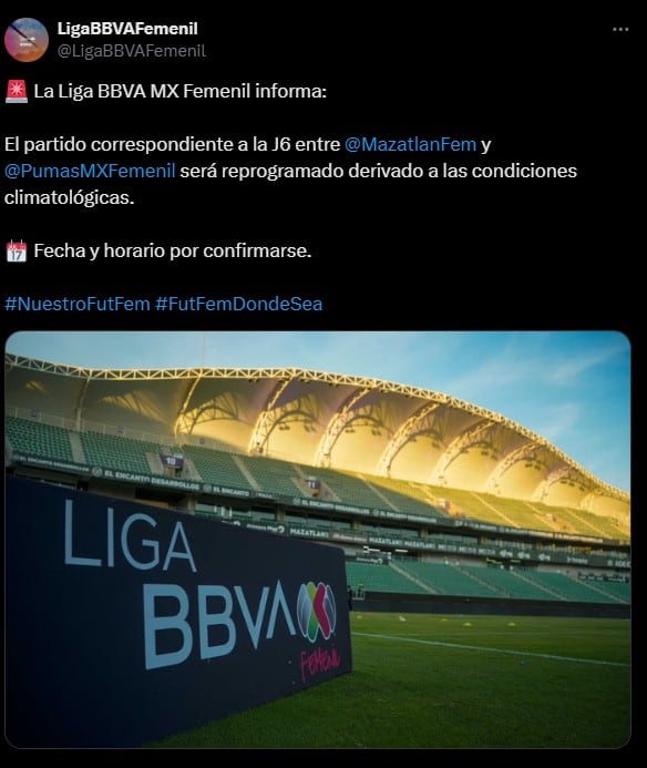 Pumas no jugará en la Jornada 6 de la Liga MX Femenil