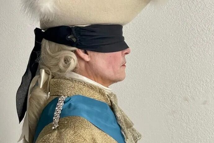 Johnny Depp como Luis XV en 'Jeanne du Barry'