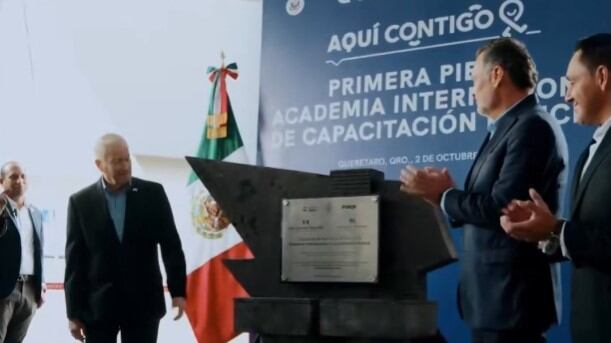 Representantes de Sedena, FGR y Guardia Nacional participan en primera piedra de academia policial en Querétaro