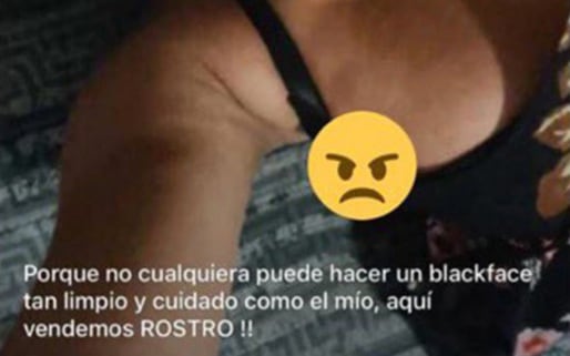 Annel Arias hace un blackface