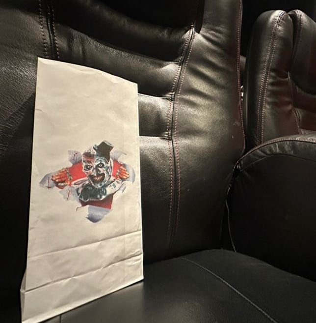 Bolsas para vomitar en Terrifier 3
