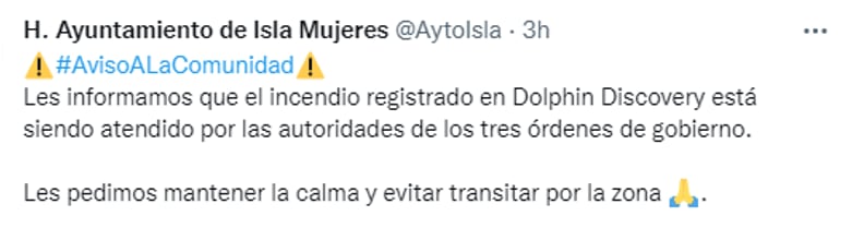 Incendio en Dolphin Discovery