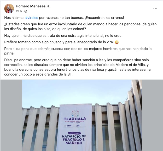Secretario de Educación reacciona a error