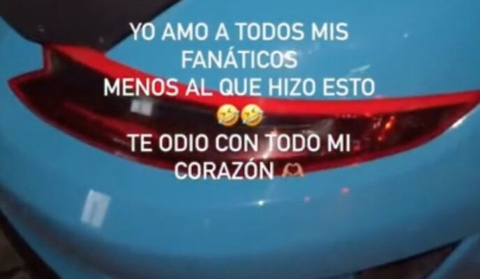 Vandalizan carro de Natanael Cano