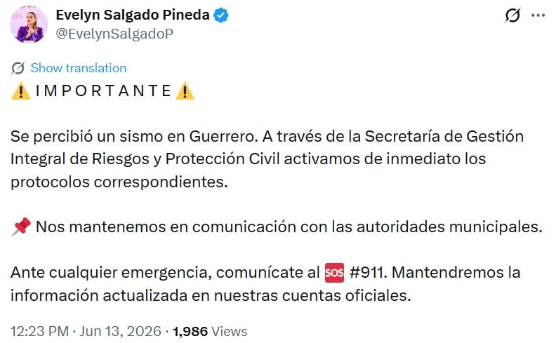 Sismo de magnitud 5.2 en Guerrero activa alerta sísmica en zonas de CDMX