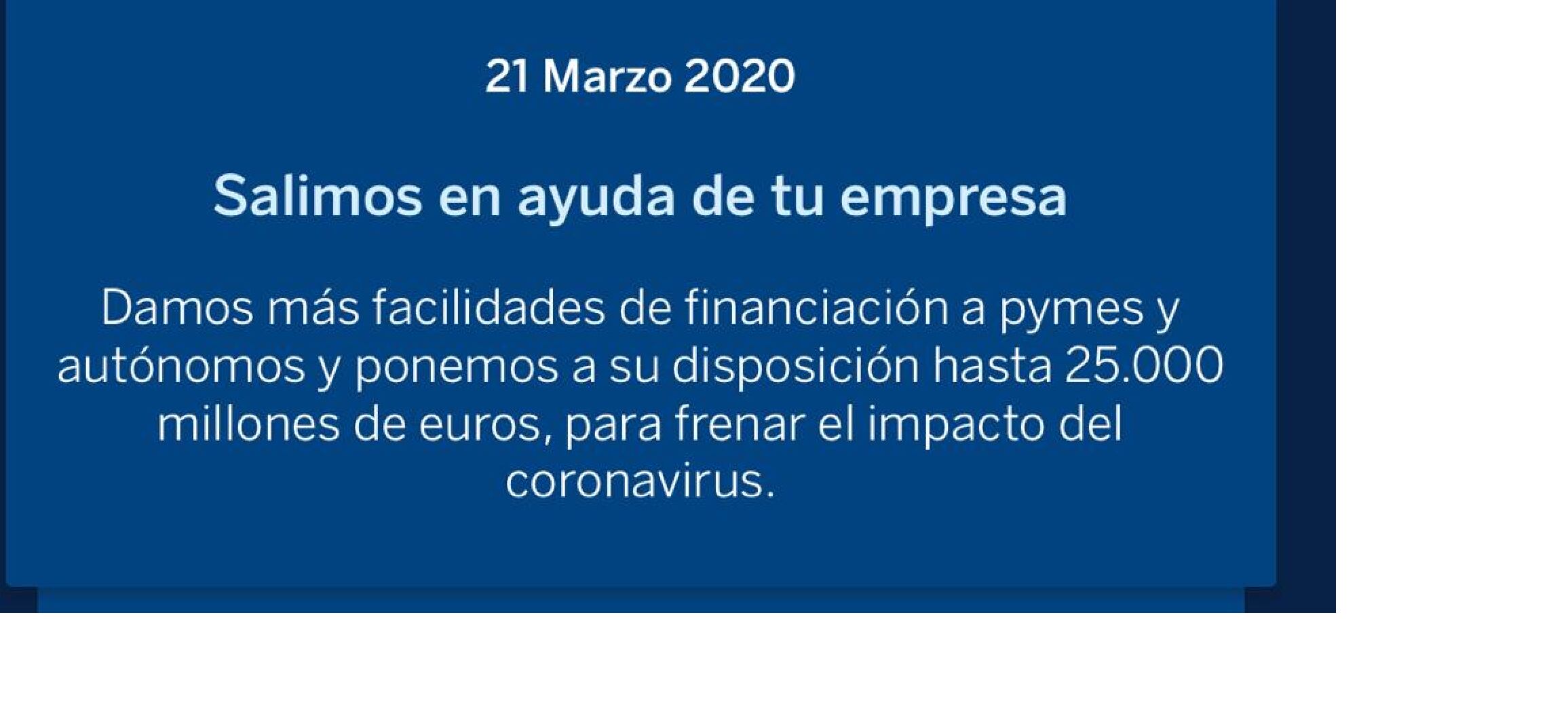 Ese apoyo sí se ve. Solo de BBVA a Pymes