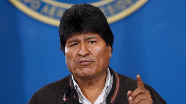 Evo Morales, presidente de Bolivia, en conferencia de prensa.