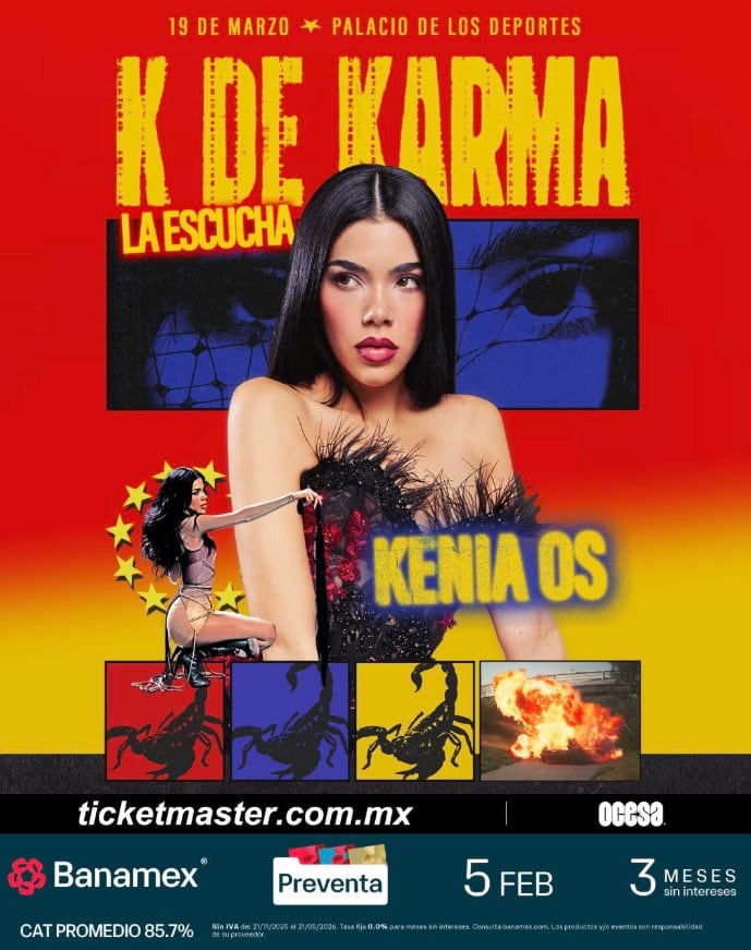 Listening Party de Kenia Os en el Palacio de los Deportes