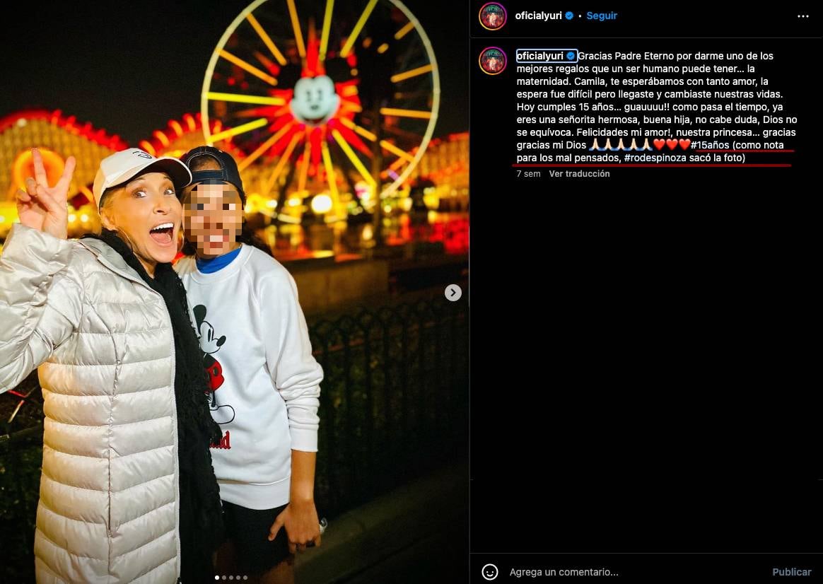 Yuri aclaró en octubre que seguía con su esposo