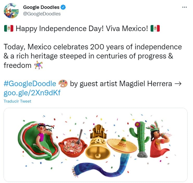 Google presenta su doodle por el Día de la Independencia