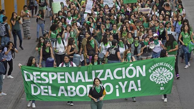 Marcha a favor de la despenalización del aborto