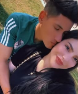 Uriel Antuna y su esposa