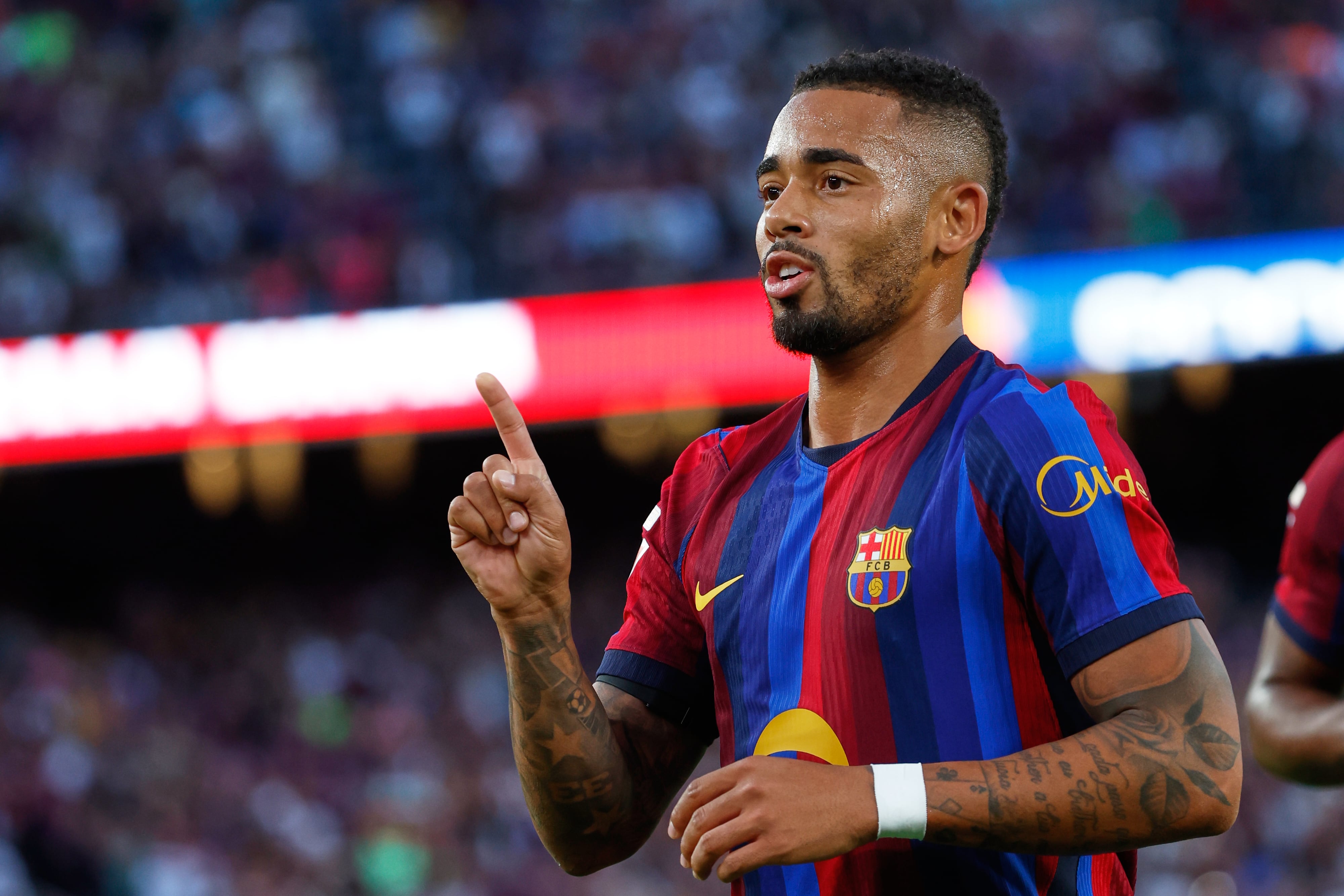 Gabriel Jesus anotó el segundo gol del FC Barcelona