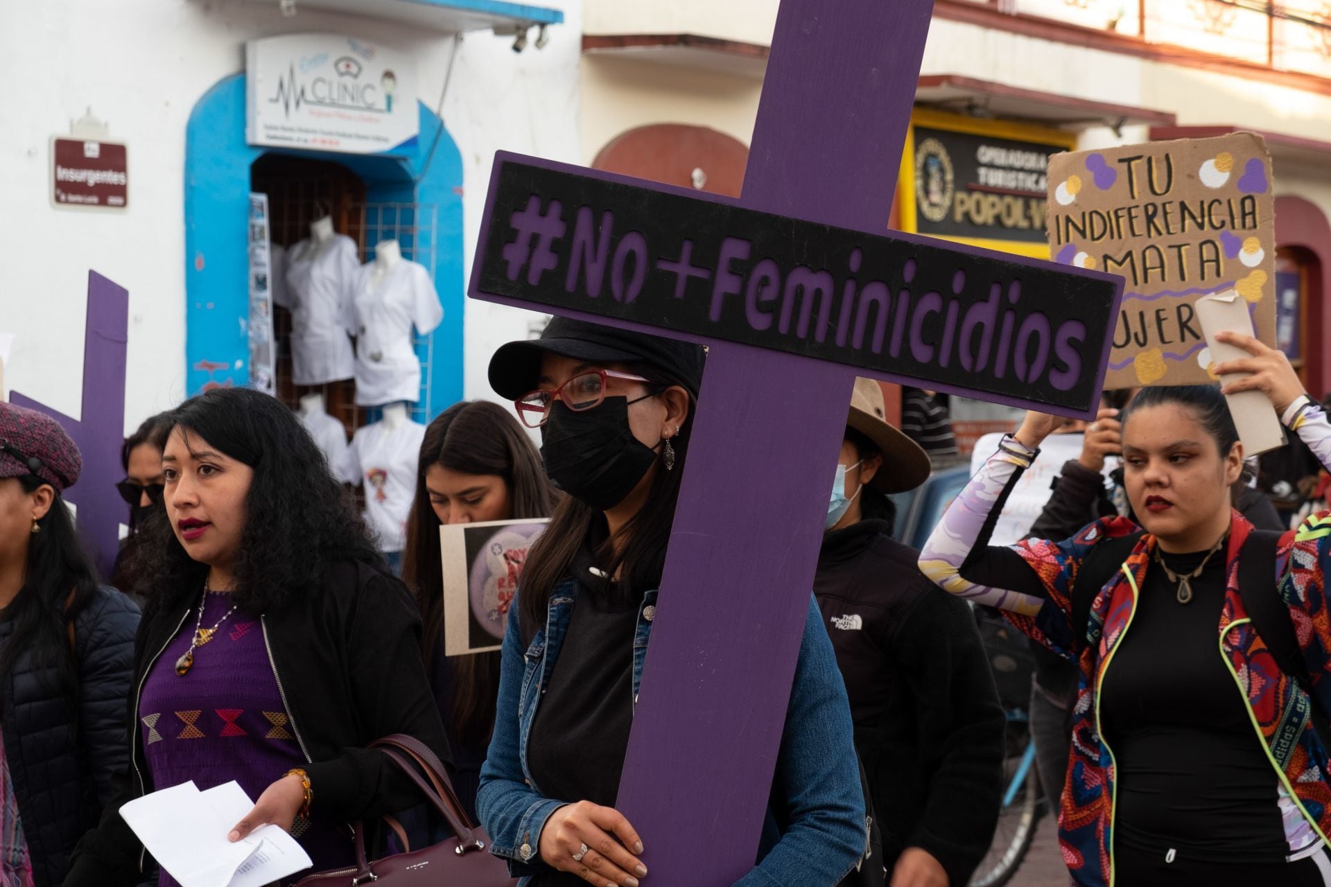 Protesta contra feminicidios en México