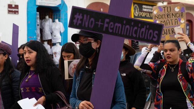 Protesta contra feminicidios en México
