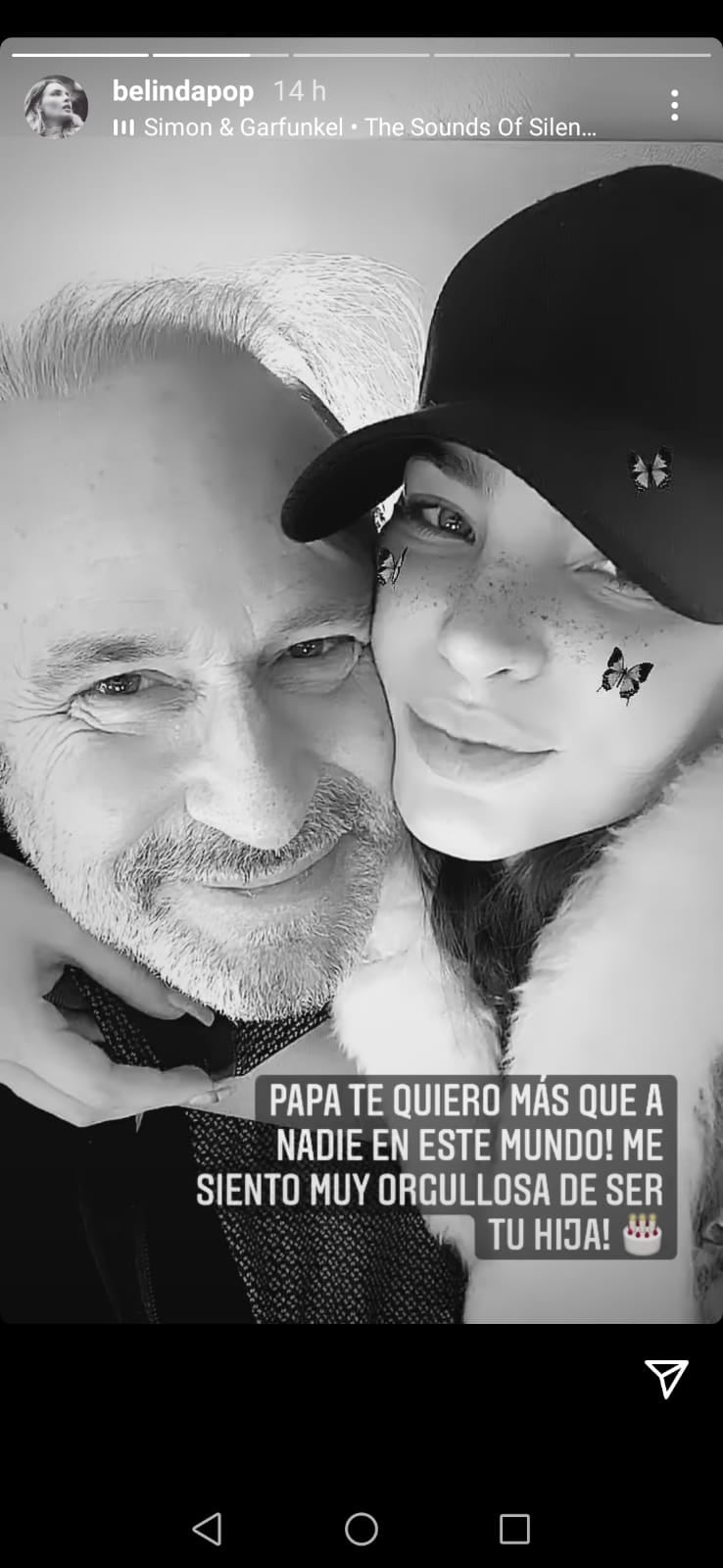 Historia de Instagram de Belinda