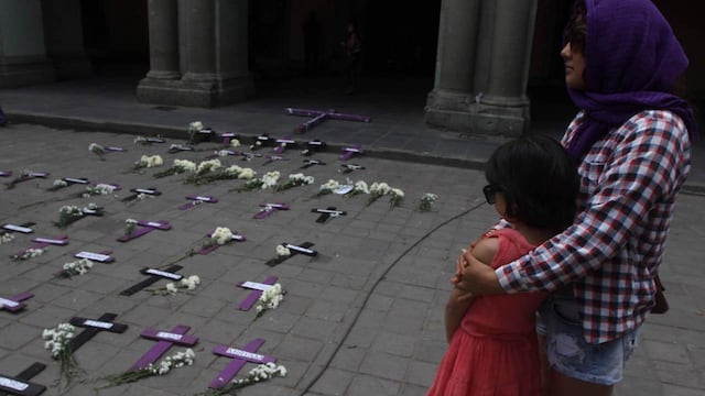Protesta en Oaxaca por feminicidios.