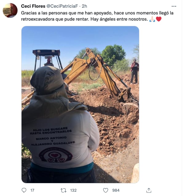 Cecilia Flore agradece apoyo para renta de maquinaria