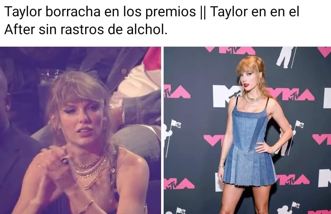 Memes de Taylor Swift borracha revelan cuánto disfrutó de los MTV Video Music Awards 2023