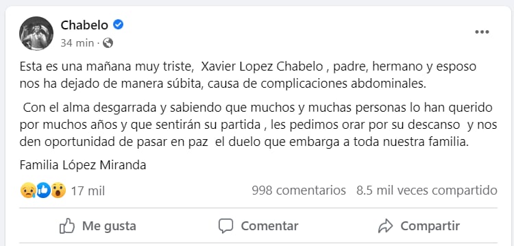 Muerte de Chabelo