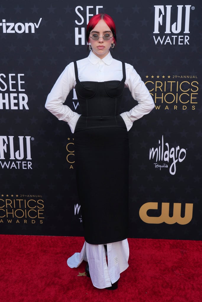 Billie Eilish llegó a los Critics Choice Awards 2024.