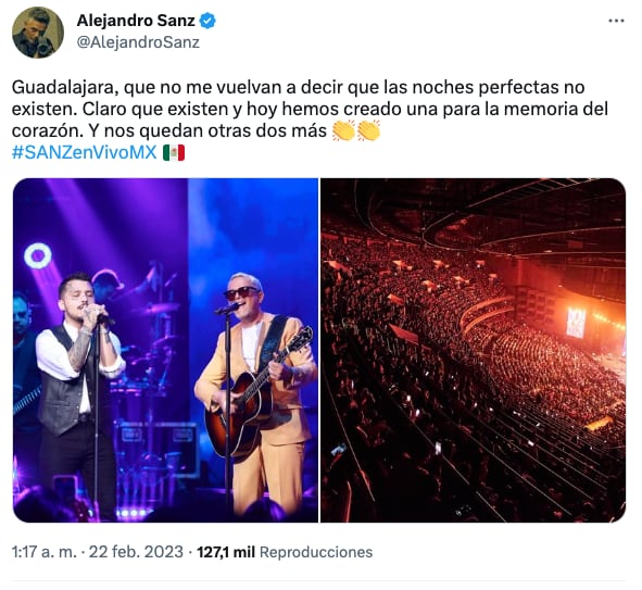 Alejandro Sanz sorprende a sus fans con Christian Nodal durante su concierto en Guadalajara