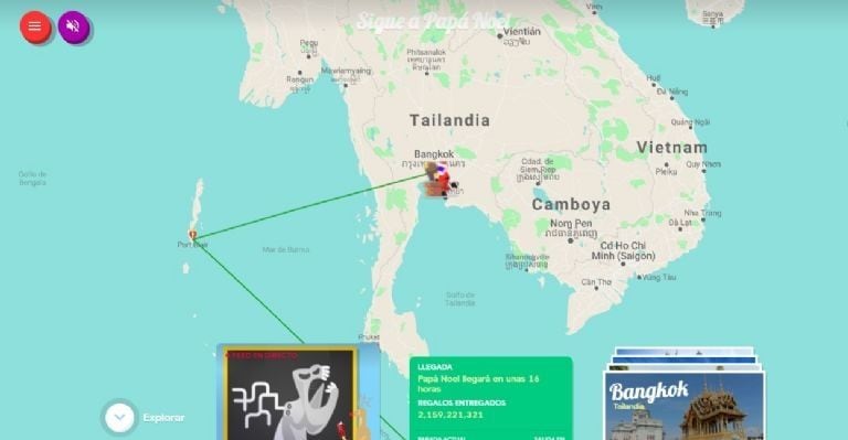 Santa Claus Tracker te permite ver la ruta en vivo de Papá Noel para saber cuándo llega a México