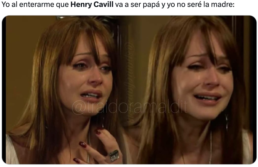 Los memes lloran porqué Henry Cavill será papá con Natalie Viscuso