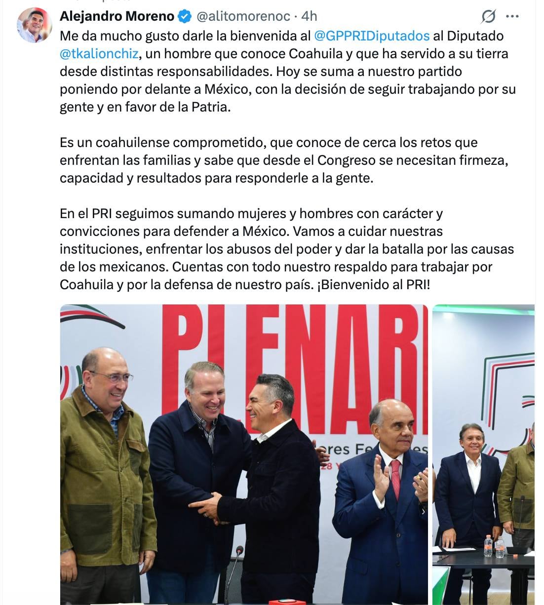 Alejandro Moreno dio la bienvenida a Theodoros Kalionchiz