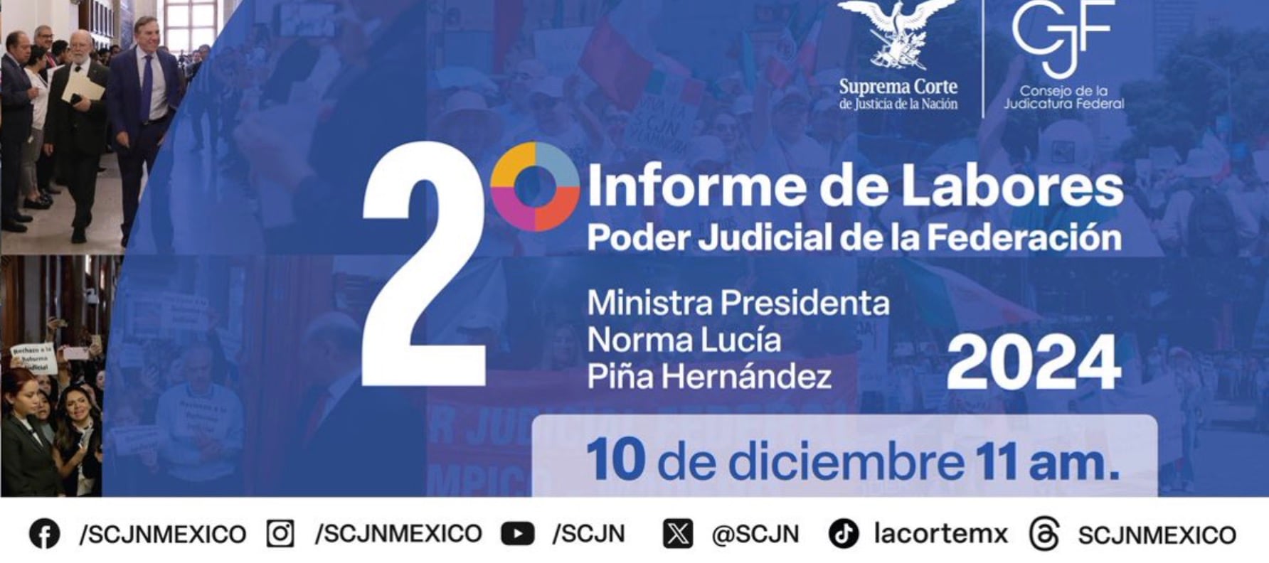 Último informe de labores de Norma Piña