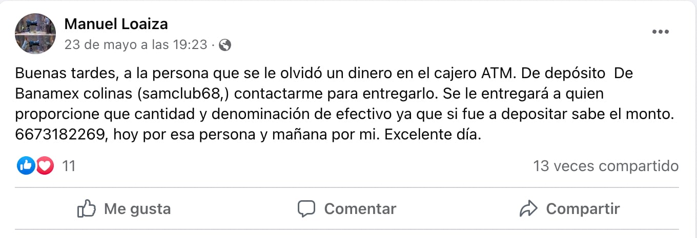 Josue Manuel Loaiza, Facebook