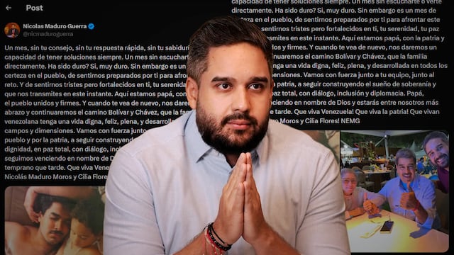 Nicolás Maduro Guerra dedica mensaje a su padre, Nicolás Maduro a un mes de su detención de Estados Unidos en Venezuela