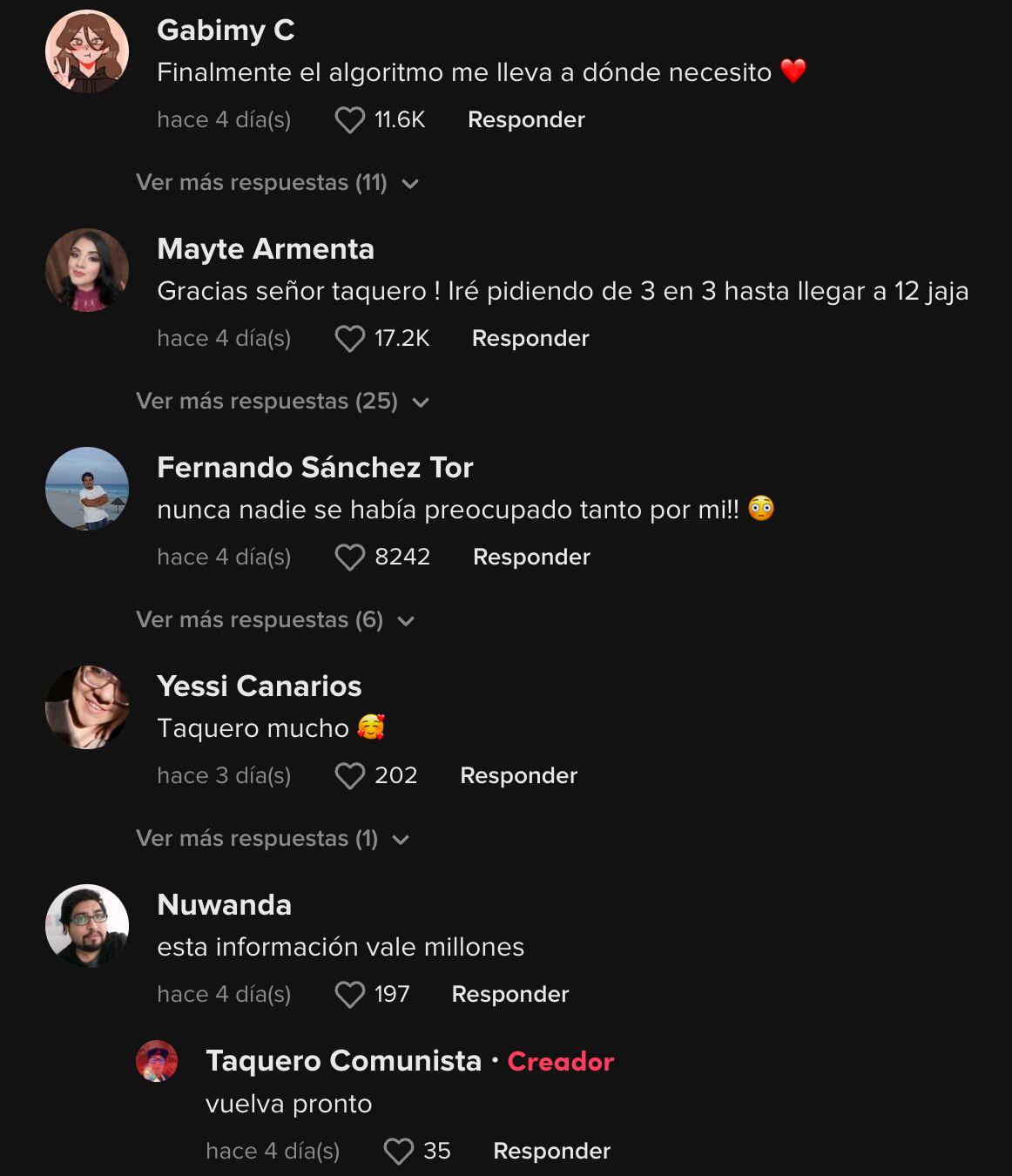 Comentarios al secreto de los tacos