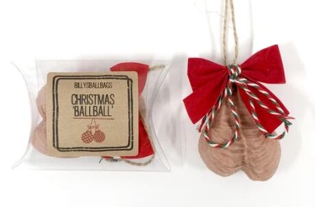 Llaveros navideños de escroto