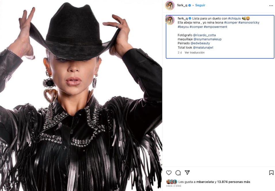 Ferka busca dueto con Chiquis Rivera