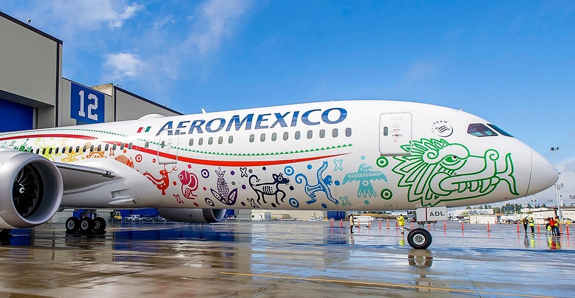 Avión de Aeromexico