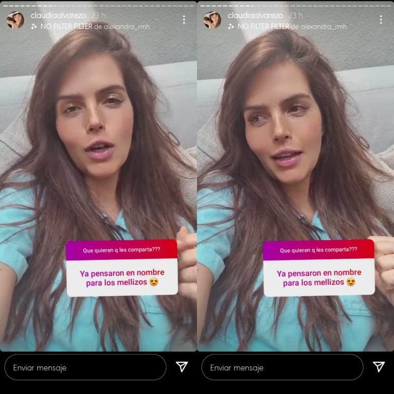 Claudia Álvarez habla sobre el nombre de sus gemelos.