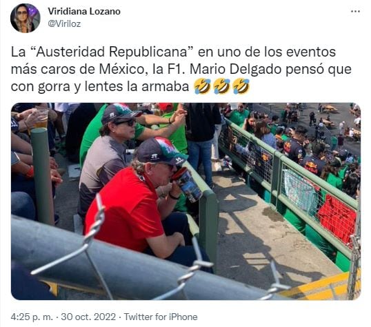 ¿Y la austeridad? Balconean a Mario Delgado, presidente de Morena, en exclusivos asientos del Gran Premio de México