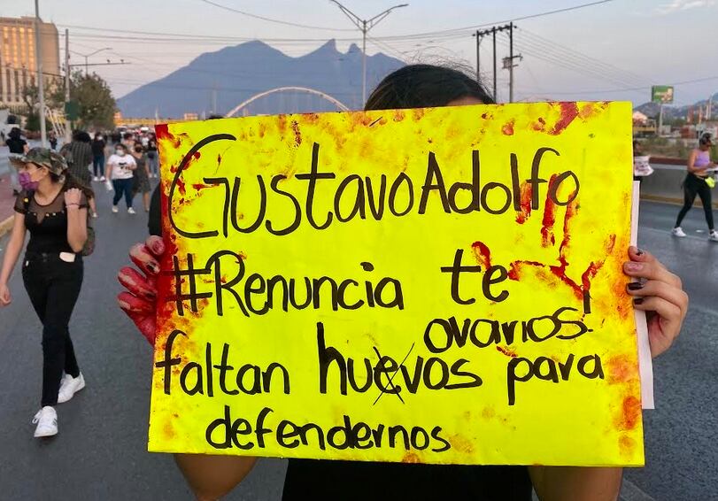 Protesta contra Gustavo Adolfo Guerrero Gutiérrez/Plácido Garza
