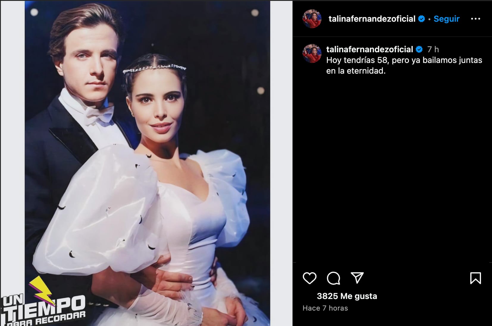 Cuenta de Talina Fernández recuerda el cumpleaños 58 de Mariana Levy