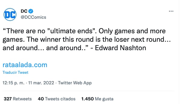 Mensaje de DC Comics