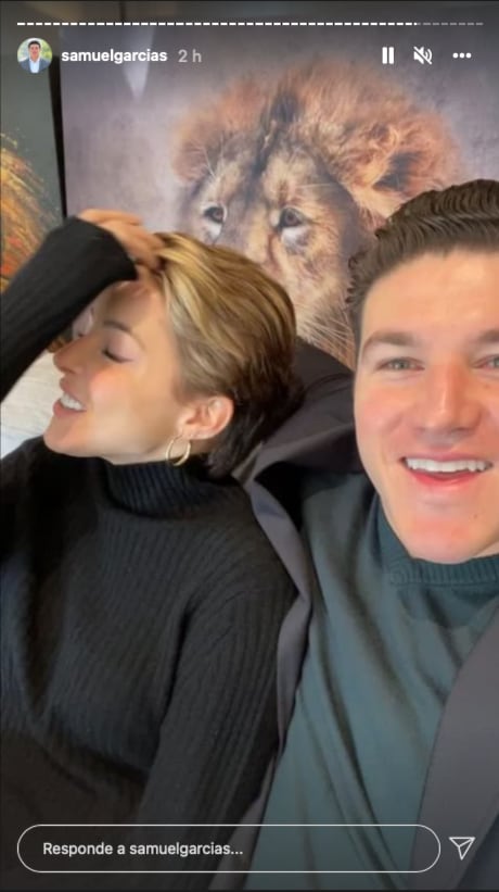 Captura de video de historias de Instagram de Samuel García con Mariana Rodríguez