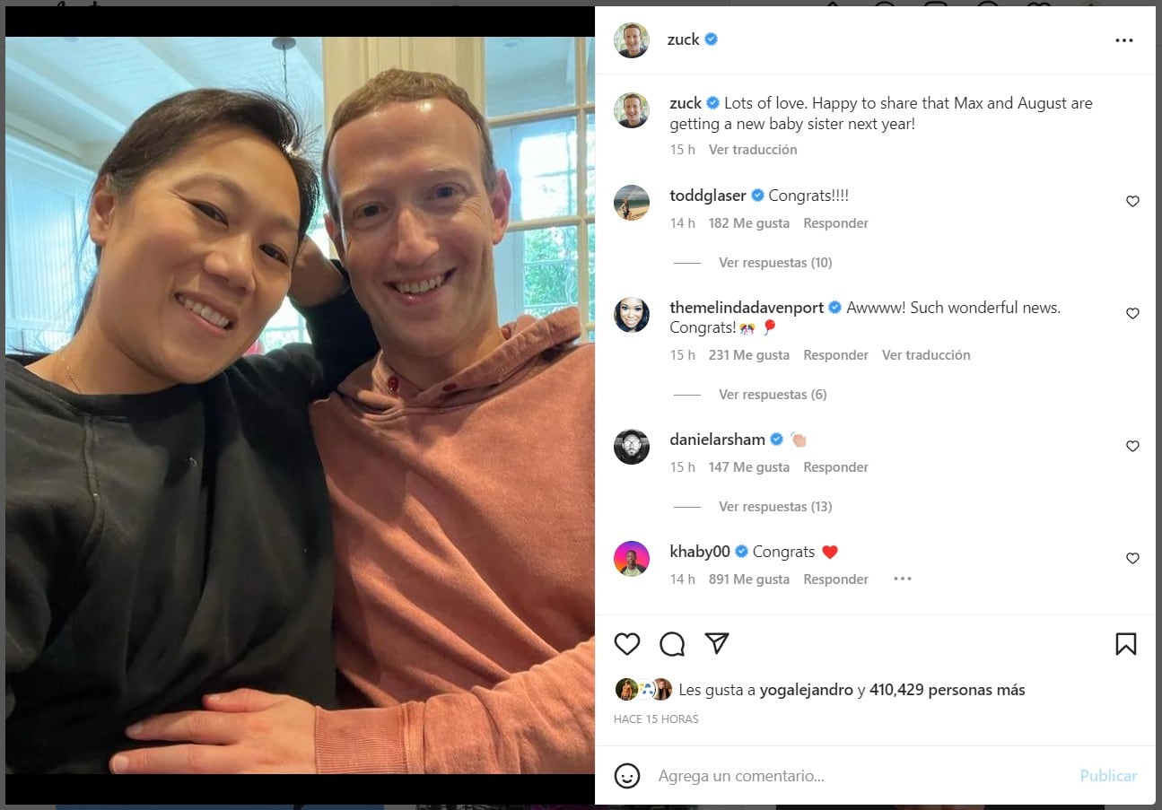 Post de Mark Zuckerberg