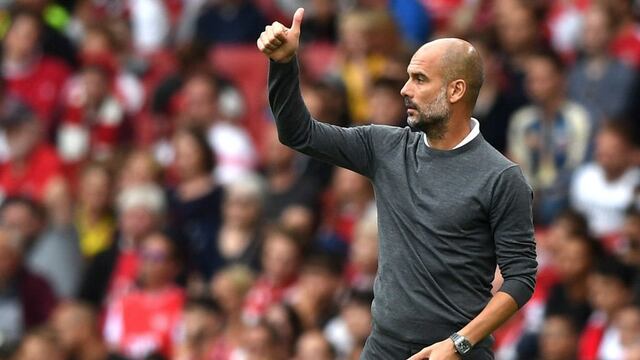 Guardiola en juego del City.