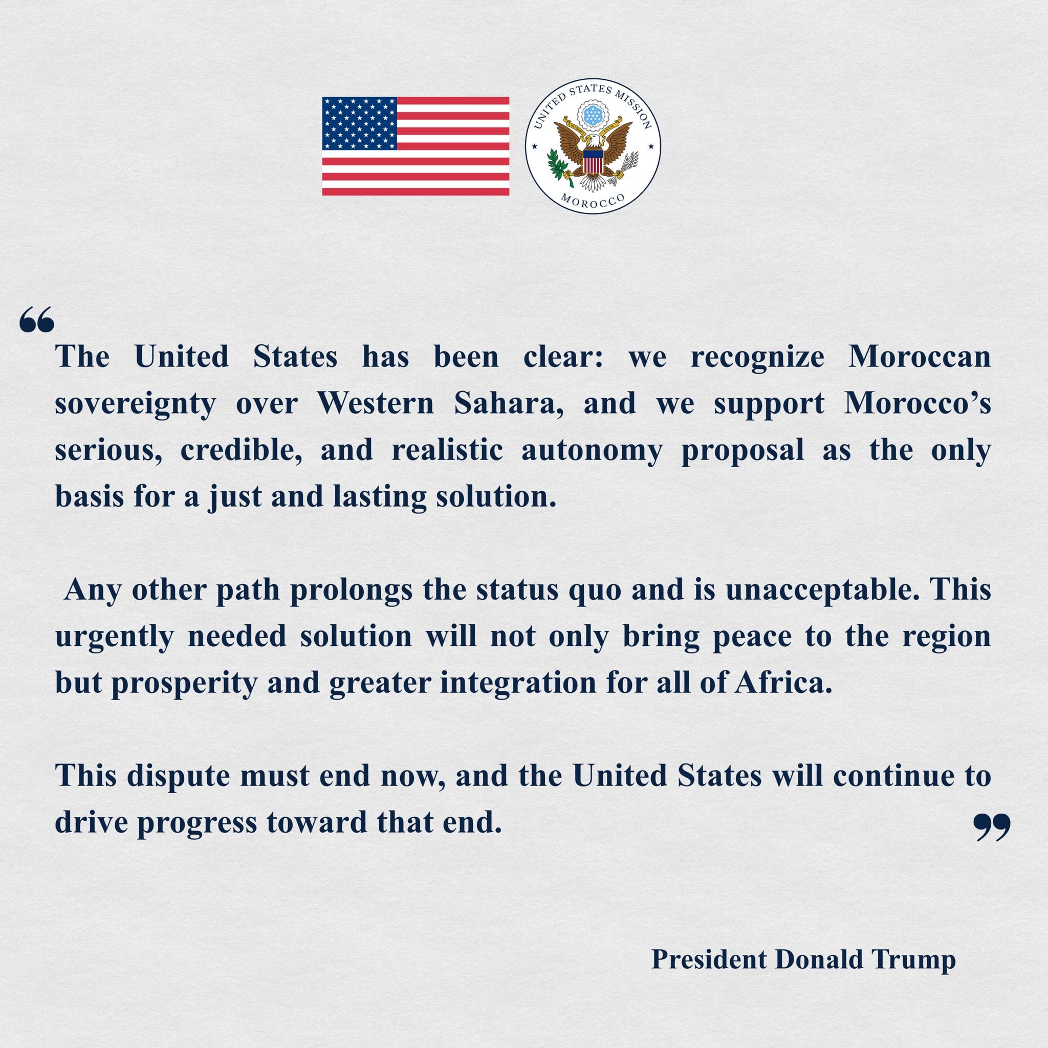 Trump reafirma a Mohammed VI su apoyo a la autonomía de Marruecos