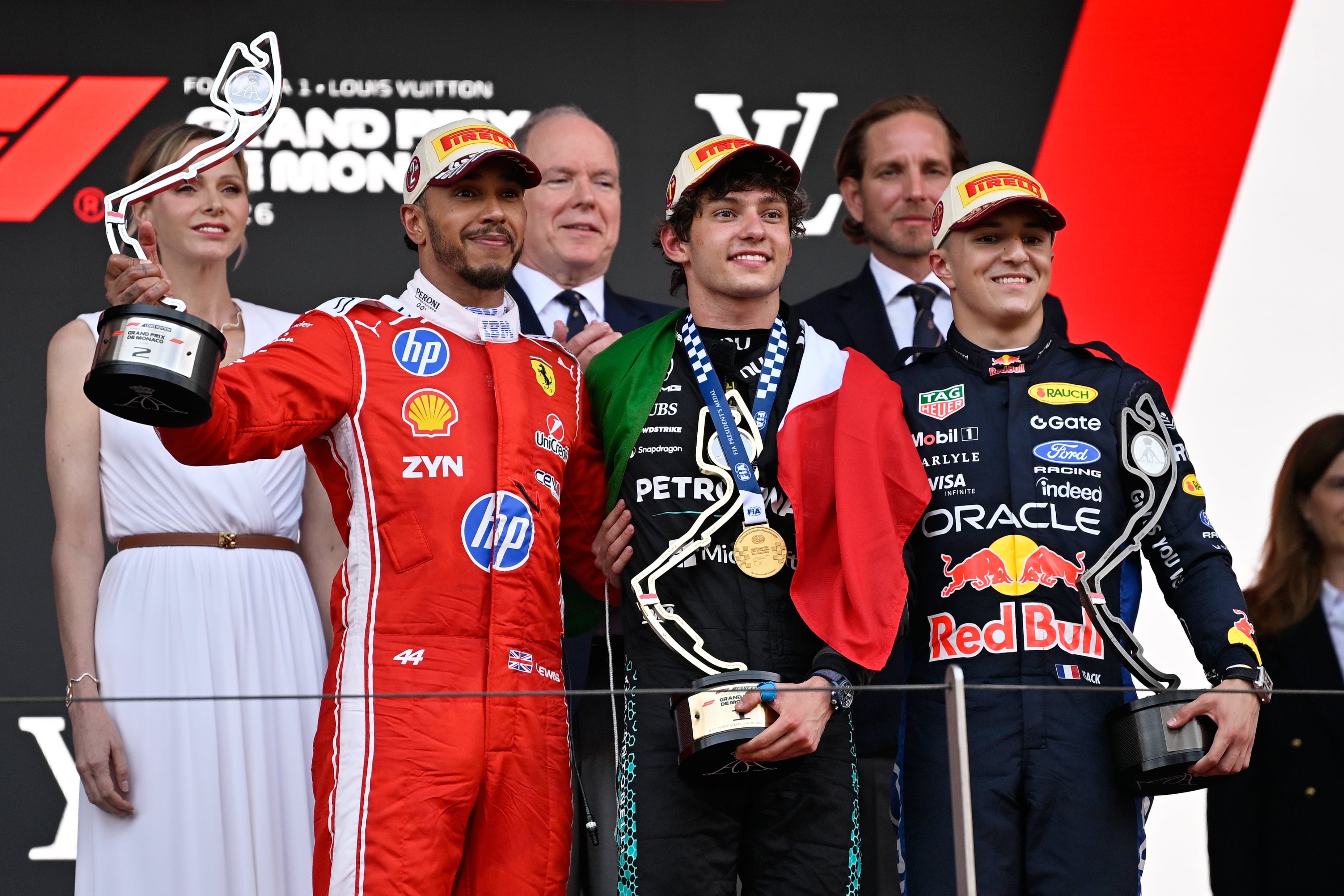 Podio del GP de Mónaco 2026