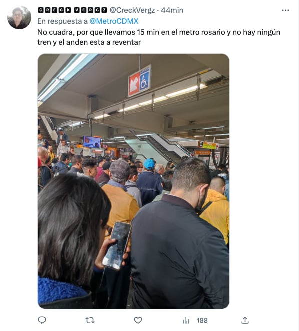 Retrasos en la Línea 7 del Metro CDMX hoy 22 de febrero