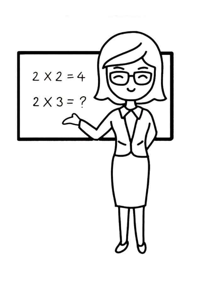 Dibujos de maestros para imprimir y colorear por el Día del Maestro el 15 de mayo